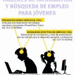 Cartel talleres de informática para jóvenes